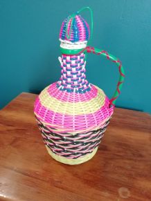 Petite dame jeanne en scoubidou années 60