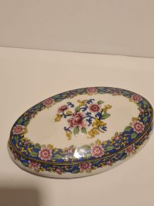 Bonbonnière Porcelaine de Limoges décor floral