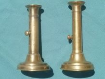 chandeliers a poussoir en laiton (lot)