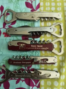 lot canifs decapsuleurs tire-bouchons bistrot pubs boissons 