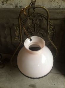 Lampe en Opaline