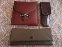 LOT 3 Anciennes trousses en cuir de  Pédicure 