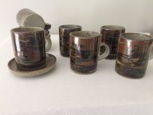 Service à café en grès 