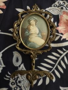 PORTE-Manteau fin Bronze  avec cadre 