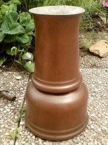 pot , vase en  cuivre , vintage