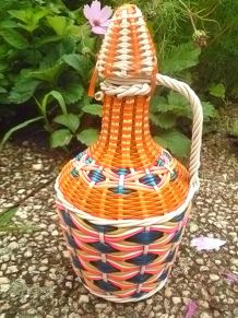 bouteille scoubidou, vintage 