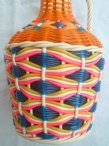 bouteille scoubidou, vintage 