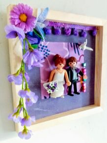 Cadre de mariage Playmobil personnalisable