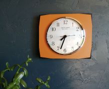 Horloge formica vintage pendule murale "Comptoir Nantais"