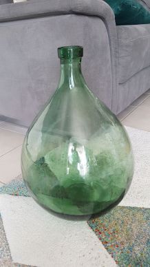 Dame Jeanne, bonbonne ancienne verte