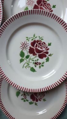 Lot 6 assiettes anciennes K&amp;amp;G Luneville