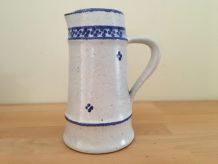 Vase Pichet Vintage en Céramique avec Anse. Couleur Blanc. D