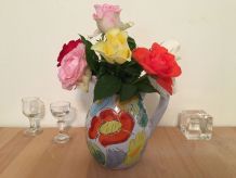 Vase Pichet Vintage Céramique Multicolore