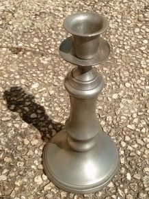 Bougeoir  en  étain ,dufaucon ,Franpin ,vintage