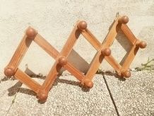 patere murale accordeon  en bois , vintage