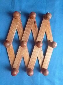 patere murale accordeon  en bois , vintage