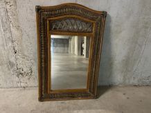 Miroir en rotin années 60