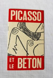 Picasso et le béton Galerie Jeanne BUCHER. RARE 1966.
