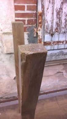 ancienne paire de banc chêne massif