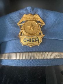  Casquette originale Police 1960 TEXAS USA avec badge