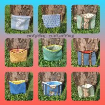 Pochettes Tissu / Jean issu de matériaux de récup'