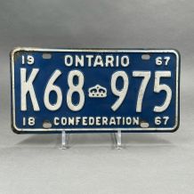 Plaque d'immatriculation USA Ontario