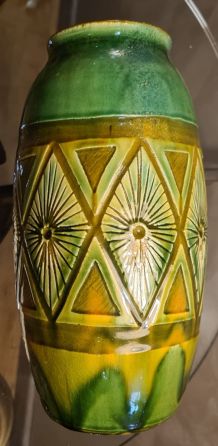 vase art deco espagne  non signé 28x14