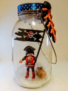 Lampe Playmobil lanterne pirate, veilleuse fibustier