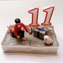 Bougeoir d'anniversaire Harry Potter, bougie chiffre