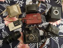 LOT appareils photos caméra et objectif collection 