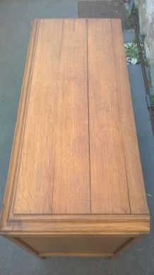 Commode époque art déco. Plaquage et chêne