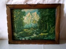 Tableau paysage montagne 
