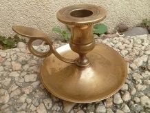 bougeoir  en laiton , vintage 