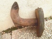 patère en bois sur ecusson,vintage