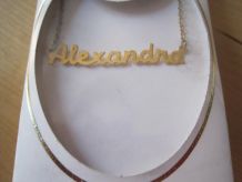 collier prénom ALEXANDRA