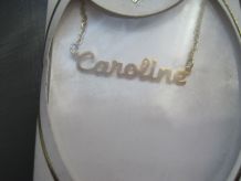 collier prénom CAROLINE 