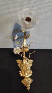 applique fleurs en bronze art déco