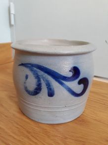  Pot en grès d'Alsace gris et bleu