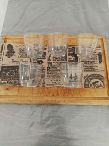 5 verres Duralex transparent vintage 