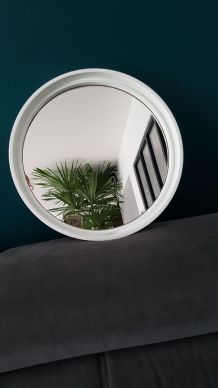 Miroir rond blanc Gilac 40cm