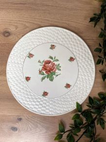 Plat à gâteau en faïence 