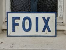 plaque annonce de gare FOIX 1965
