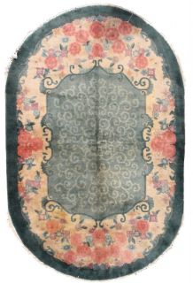 Tapis ancien Chinois Art Deco fait main, 1B452