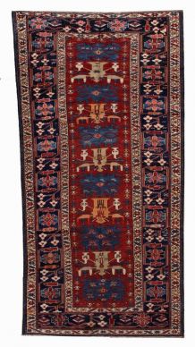 Tapis ancien Caucasien Azerbaijani Shirvan fait main, 1B491