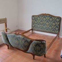 lit corbeille Louis XV et sa chaise assortie comme NEUF
