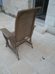 Fauteuil osier et rotin année s 1930