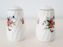 Salière Poivrière  1960s, contenant vintage MINTON bone