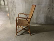 Fauteuil en rotin années 60