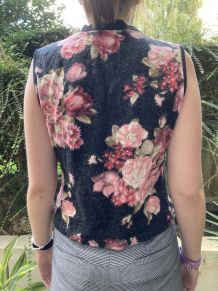 Pull vintage à fleurs 