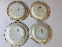 4 assiettes Luneville vintage